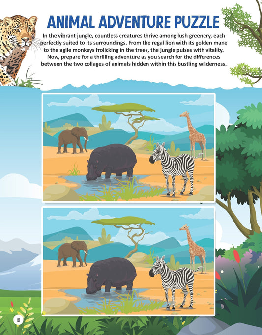 Dreamland Publications Wildlife Wonders Activity Book for Kids Age 5 -10 years