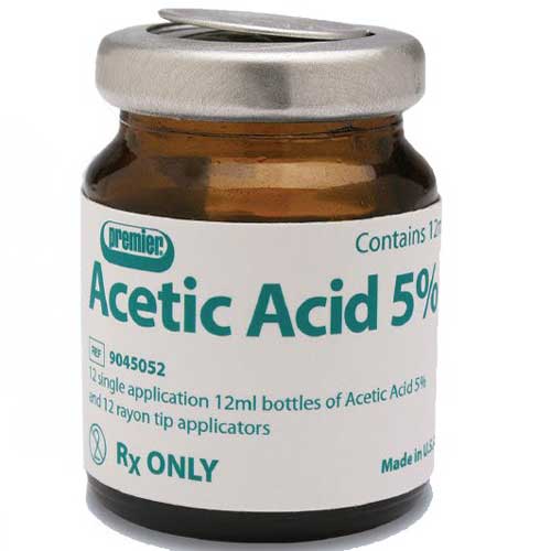 Acetic Acid 5% Solution with 12 Single Patient Application 12 ml Bottle (Rx)