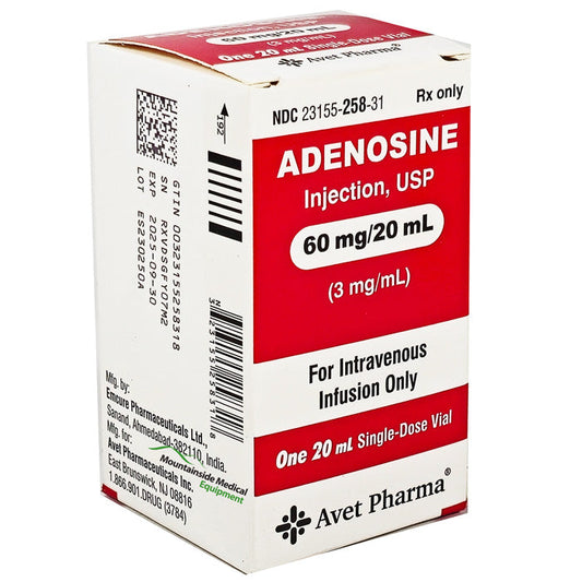 Adenosine Injection 60 mg Per 20 mL Single Dose Vial 20 mL by Avet Pharma (Rx)