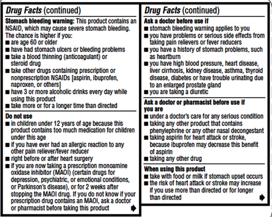 Advil Sinus Congestion and Pain Relief Medicine, Ibuprofen 200mg, (10 Count)