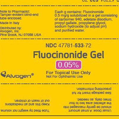 Fluocinonide Topical Gel 15 gm (Rx)