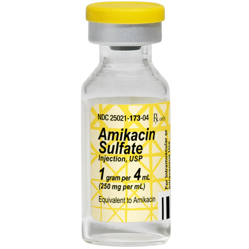 Amikacin Sulfate Injection 250 mg/mL USP 4 mL x 10/Pack (RX)