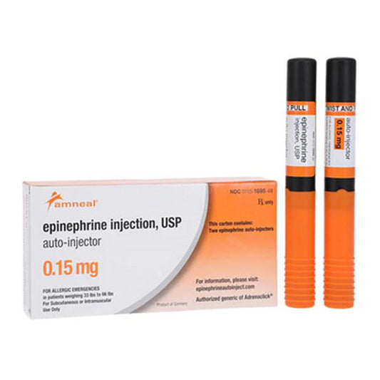 Epinephrine Auto-Injector 0.15 mg Injection Syringe, 2-Pack (Rx)