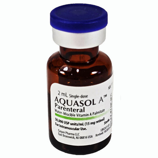 Aquasol A Vitamin A Injection Deficiency Supplement 50,000 Units 2mL (Rx) *Refrigerated