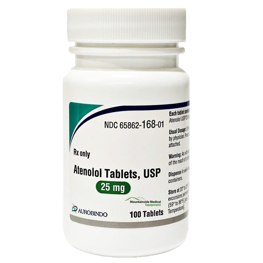 Atenolol Tablets 25 mg by Aurobindo Pharma 100 Count (RX)