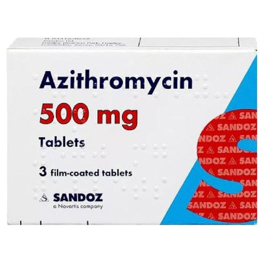 Azithromycin 500 mg Tablets Antibiotic (3-Pack) Sandoz (Rx)