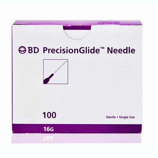 BD PrecisionGlide Hypodermic Needles 16 g x 1.5", 100/box