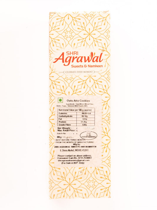 Shri Agrawal Sweets & Namkeen Oats Atta Cookies - 200 gms