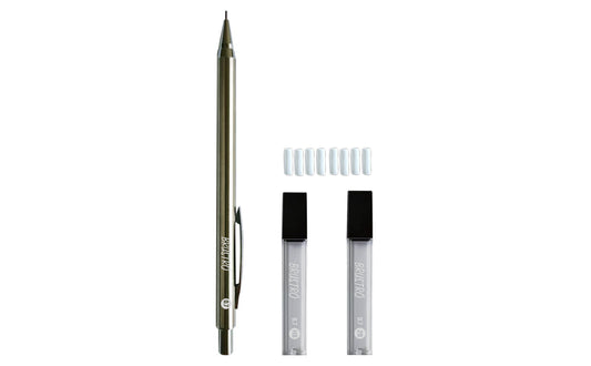 BRUSTRO Mechanical Pencil Set | HB-20 leads, 2B-20 leads,Spare eraser 8 units|Tip size 0.7 mm | Ideal for Students,Adults, Home, School, Office, Stationery Use |Writing, Sketching, Drawing,Mandala Art