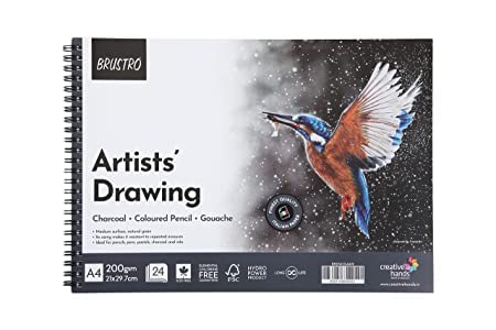 Brustro Artists Soft Pastels Set of 48 with Drawing Pad A4