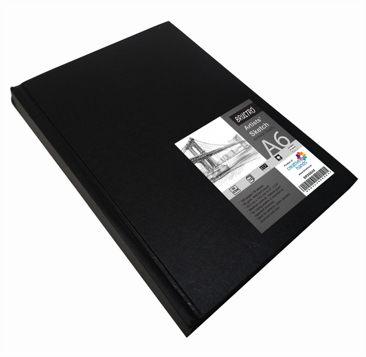 Brustro Artists Sketch Book A6 Size Stitched Bound 156 Pages 90 GSM (Acid Free)