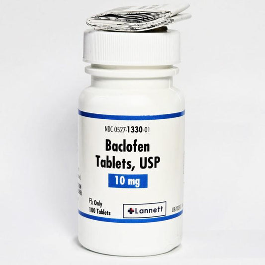 Baclofen Tablets 10 mg by Lannett 100 Count (Rx)