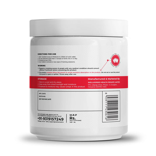 Wellcore - Explosive Energy COMBO - Creatine Monohydrate (100g, 33 Servings) & Beast Mode Pre Workout (420g, 30 Servings)