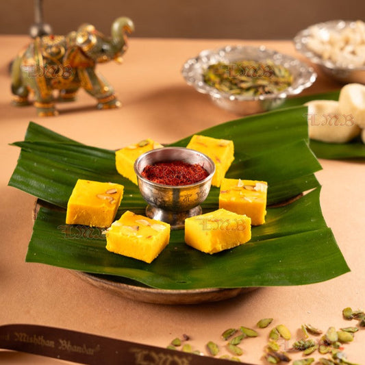 Laxmi Misthan Bhandar's Kesar Pista Barfi - 500 gms