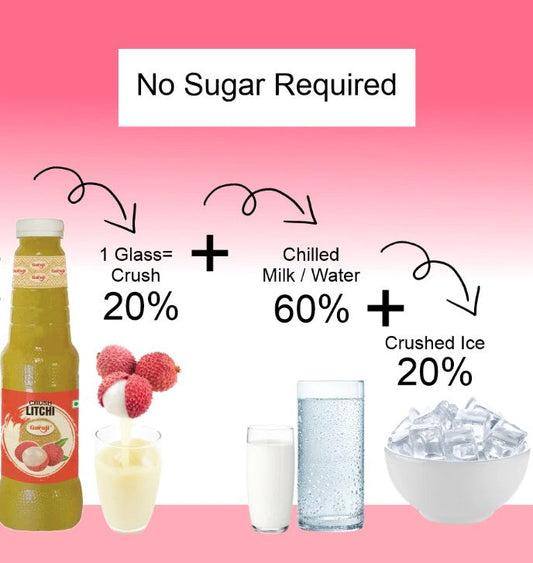 Shree Guruji Litchi Crush - 750 ml