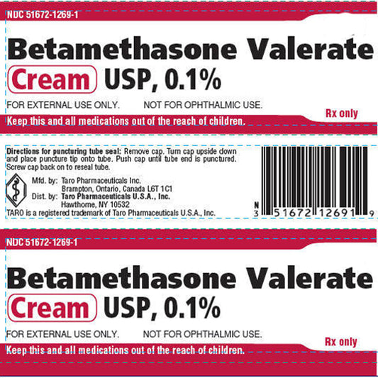 Betamethasone Valerate Cream 0.1% (Corticosteroid Cream) by Taro (Rx)