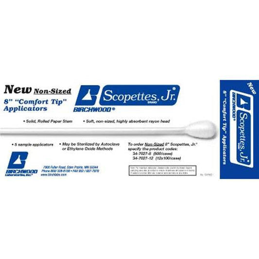 Scopettes Jr OBGYN Rayon Swabsticks, Non-Sterile 100/Box