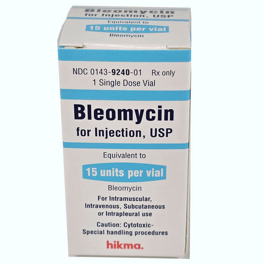 Bleomycin Injection 15 Units Per Vial, Single-Dose Vial (Rx) *Refrigerated*