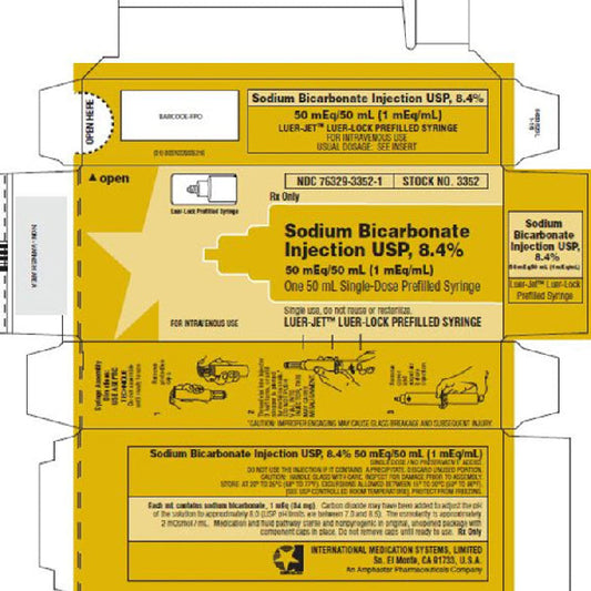 Sodium Bicarbonate 8.4% Medication Luer-Jet Syringe 50 mL