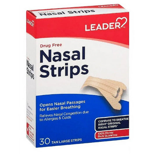 Breathing Nasal Strips Medium Clear Nasal Strips 30 Count (Compare to Breathe Right)