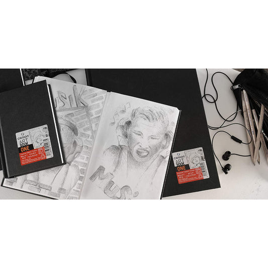 Canson One Art Book- 10.2 x 15.2 cm 100 GSM White Drawing Paper (100 Sheets)