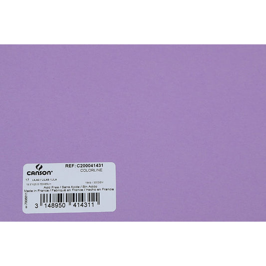 Canson Colorline 300 Gsm Grainy 50 X 65 Cm Coloured Drawing Paper Sheets(Lilac- 10 Sheets)