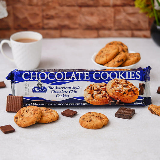 Chocolate Cookies, with 25% Chocolate Chunks, 150g