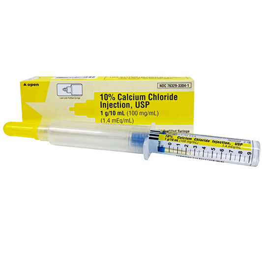 Calcium Chloride Prefilled Syringe 10%, 1 gram/10mL (100mg/mL) (Rx)