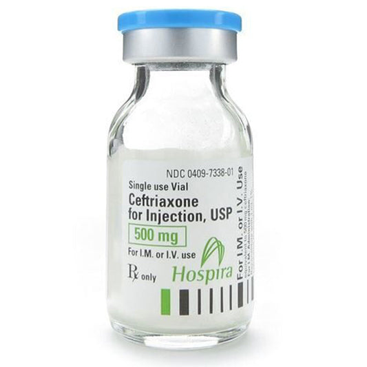 Ceftriaxone Sodium Injection 500 mg 1 mL Vials, 10/Pack (Rx)