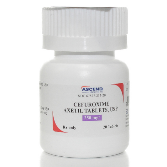 Cefuroxime Axetil Tablets 250 mg USP by Ascend 20 Count (Rx)