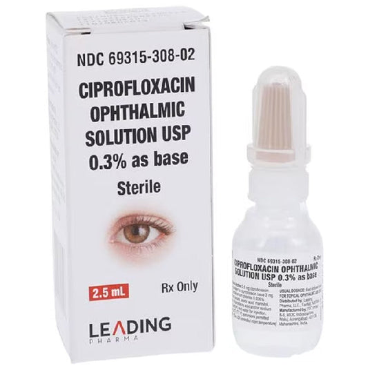 Ciprofloxacin Eye Drops 0.3% 2.5 mL (RX)