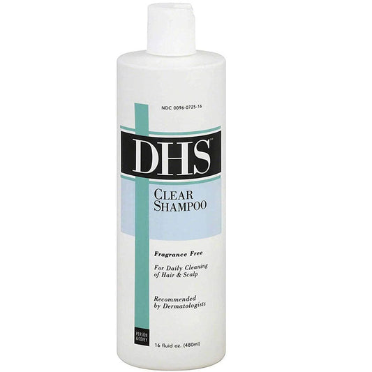 DHS Clear Daily Scalp & Hair Cleaning Shampoo Fragrance Free 16 oz