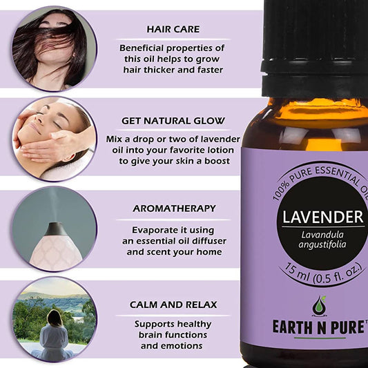 Earth N Pure Lavender & Peppermint Essential Oils