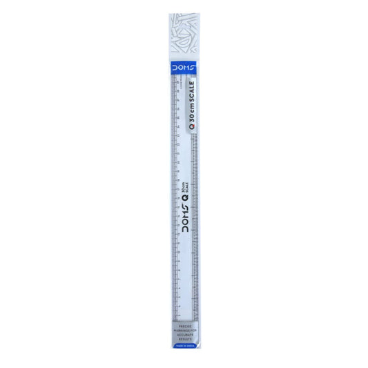 Doms Q Series 30Cm Superior Quality Transparent Scale (Pack Of 10)