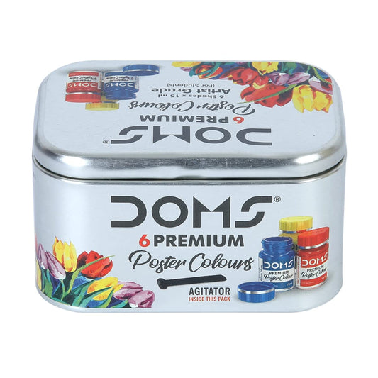 Doms Premium Poster Colours 6 Shades 15 Ml With 1 Agitator
