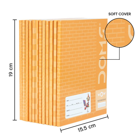 Doms Brown Cover Notebook - Single Line