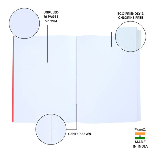 Doms Brown Cover Notebook - A5 - Unruled