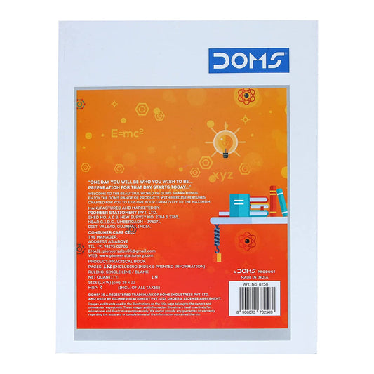 Doms General Practical Book - One Side Ruled And One Side Plain