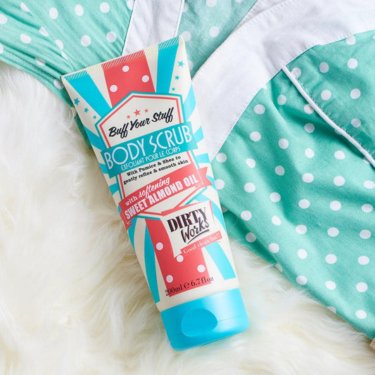 Dirty Works Soak It Up Coconut Bath Soak & Buff Your Stuff Body Scrub | Coconut infused Bath Soak & Exfoliating Scrub | For nourish, hydrated & skin smoothing - Combo of 2