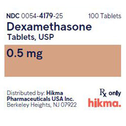 Dexamethasone Tablets 0.5 mg by Hikma 100/Bottle (RX)