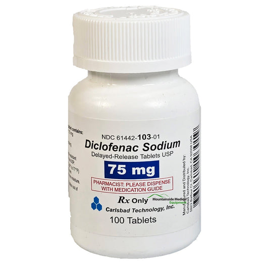 Diclofenac Sodium 75 mg Tablets 100 Count (RX)