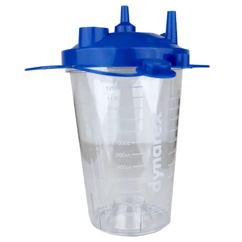 Suction Canister Kit 1200cc Hi Flow with 3/16" Tubing - Dynarex
