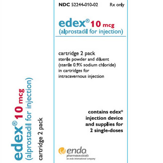 Edex 10 Alprostadil for injection Kit 10 Micrograms by Endo Laboratories (RX)