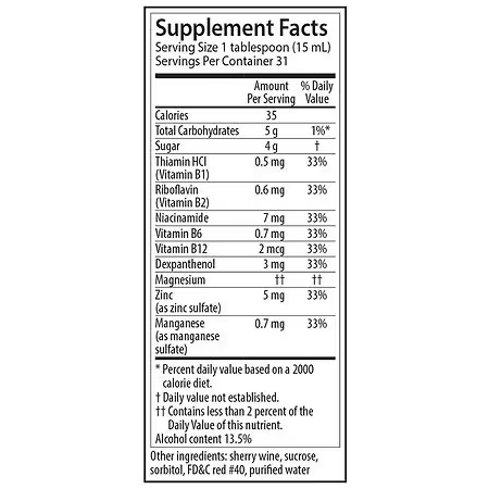Elder Tonic Multivitamin and Mineral Liquid Supplement 16 oz