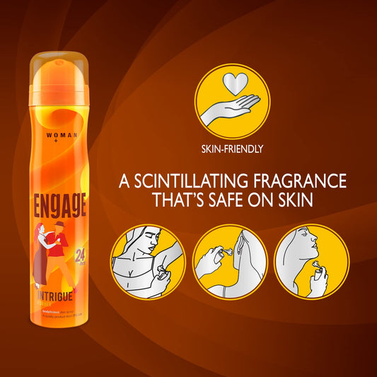 Engage Intrigue for Her Deodorant for Women, Sweet and Sophisticated, Skin Friendly (150 ml)
