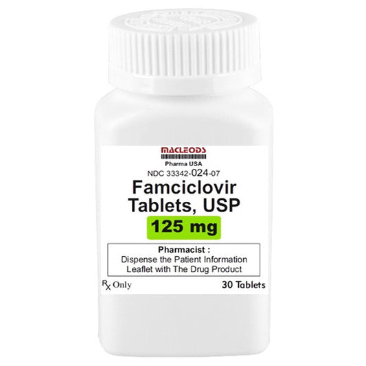 Famciclovir Tablets 125mg, 250mg, 500mg by Macleods 30 Count (RX)