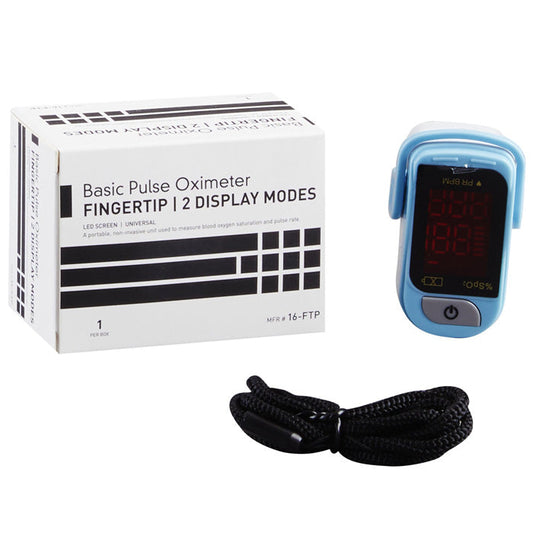 Finger Pulse Oximeter with LED display and Lanyard