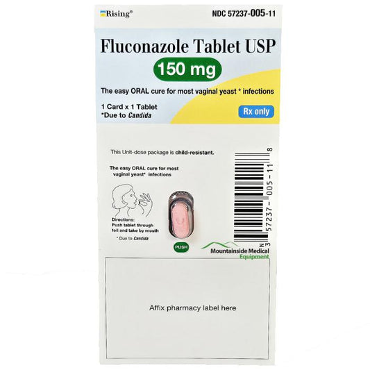 Fluconazole 150 mg Tablet, 1 Tablet per Card x 12 Cards per Box (Rx)