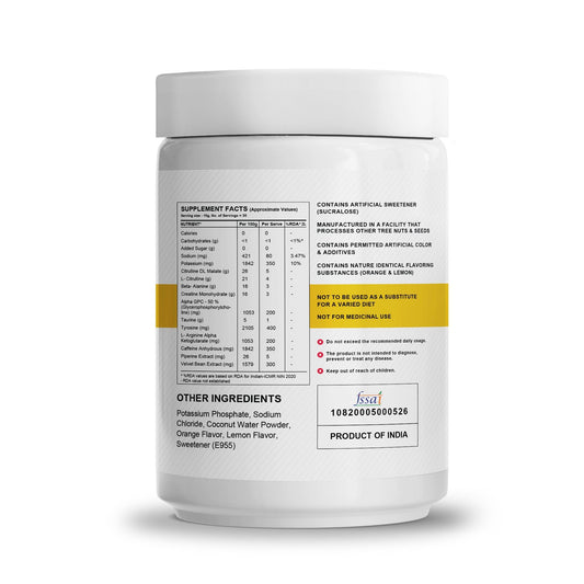 Wellcore - God Mode Pre Workout Supplement | Valencia Orange - (570g, 30 Servings)