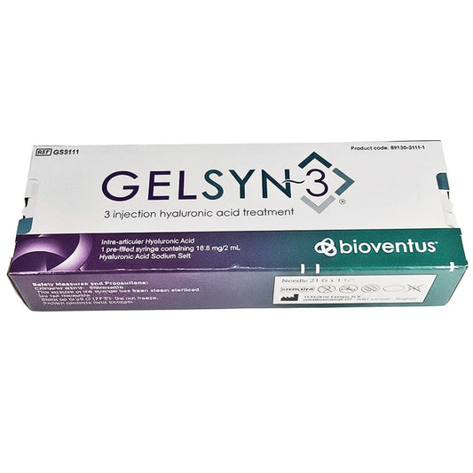 Gelsyn-3 Injection Hyaluronic Acid Prefilled Syringe Injection Treatments 16.8 mg /2 mL (Rx)